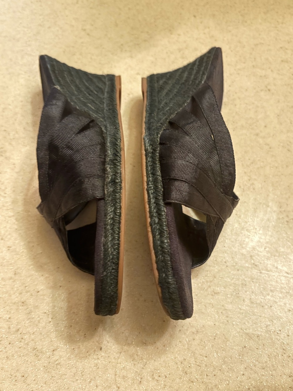 Black Espadrille Wedge Sandals - Women's Villager Liz Claiborne - Picture 6 of 11